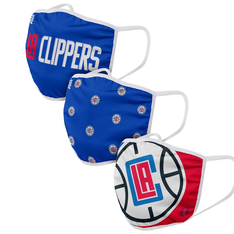 Adult LA Clippers 3Pack Dust mask with filter->nba dust mask->Sports Accessory